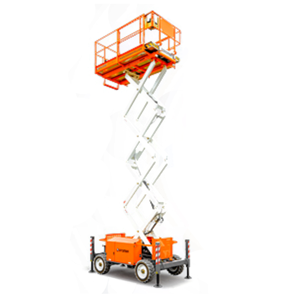 27' Rough Terrain Narrow Scissor Lift Snorkel 2755RT Mark One Hire